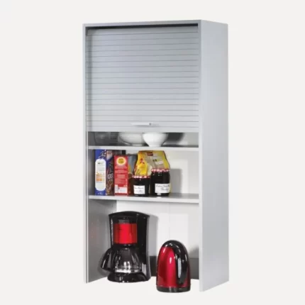 Silver Rolling Shutter Cabinet